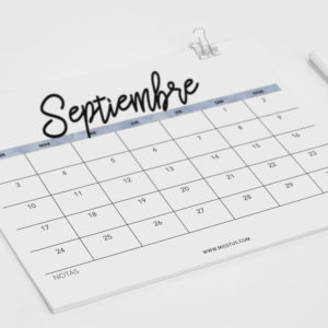 calendario para septiembre