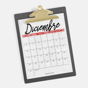 Calendario Diciembre 2018